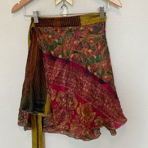Darn Good Yarn Sari Silk wrap skirt